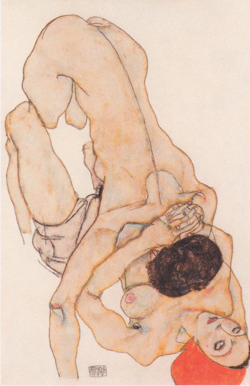 Lesbiske elskere av Egon Schiele