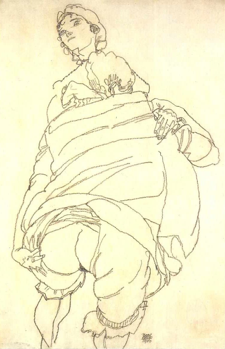 Lesbisk par av Egon Schiele