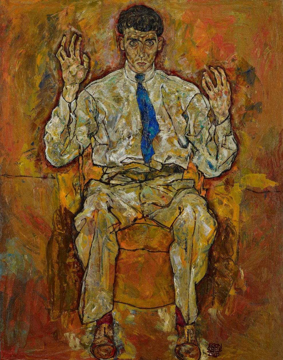 Portrett av Paris von Gütersloh, 1918 av Egon Schiele