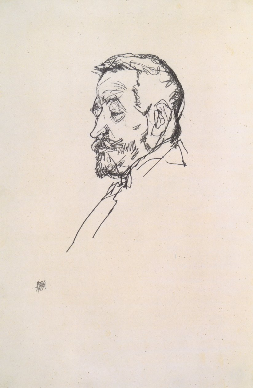 Portrett av Heinrich Benesch av Egon Schiele