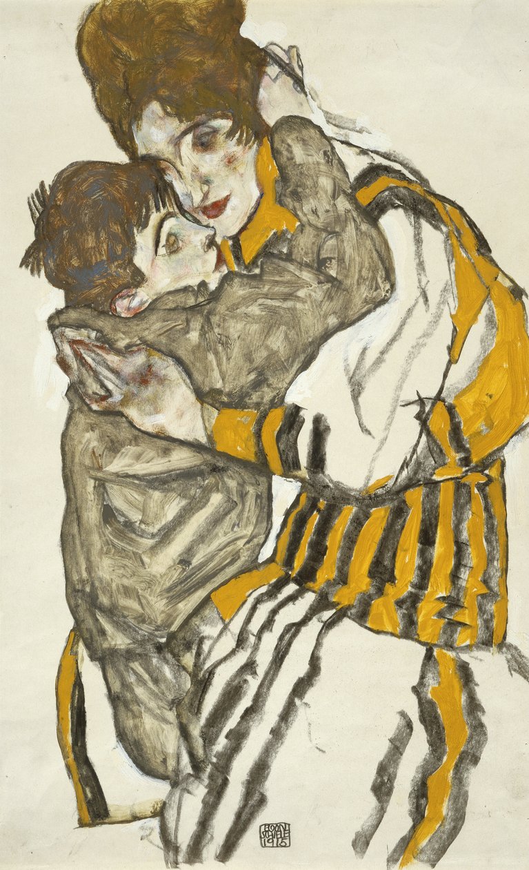 Schieles kone med sin lille nevø av Egon Schiele