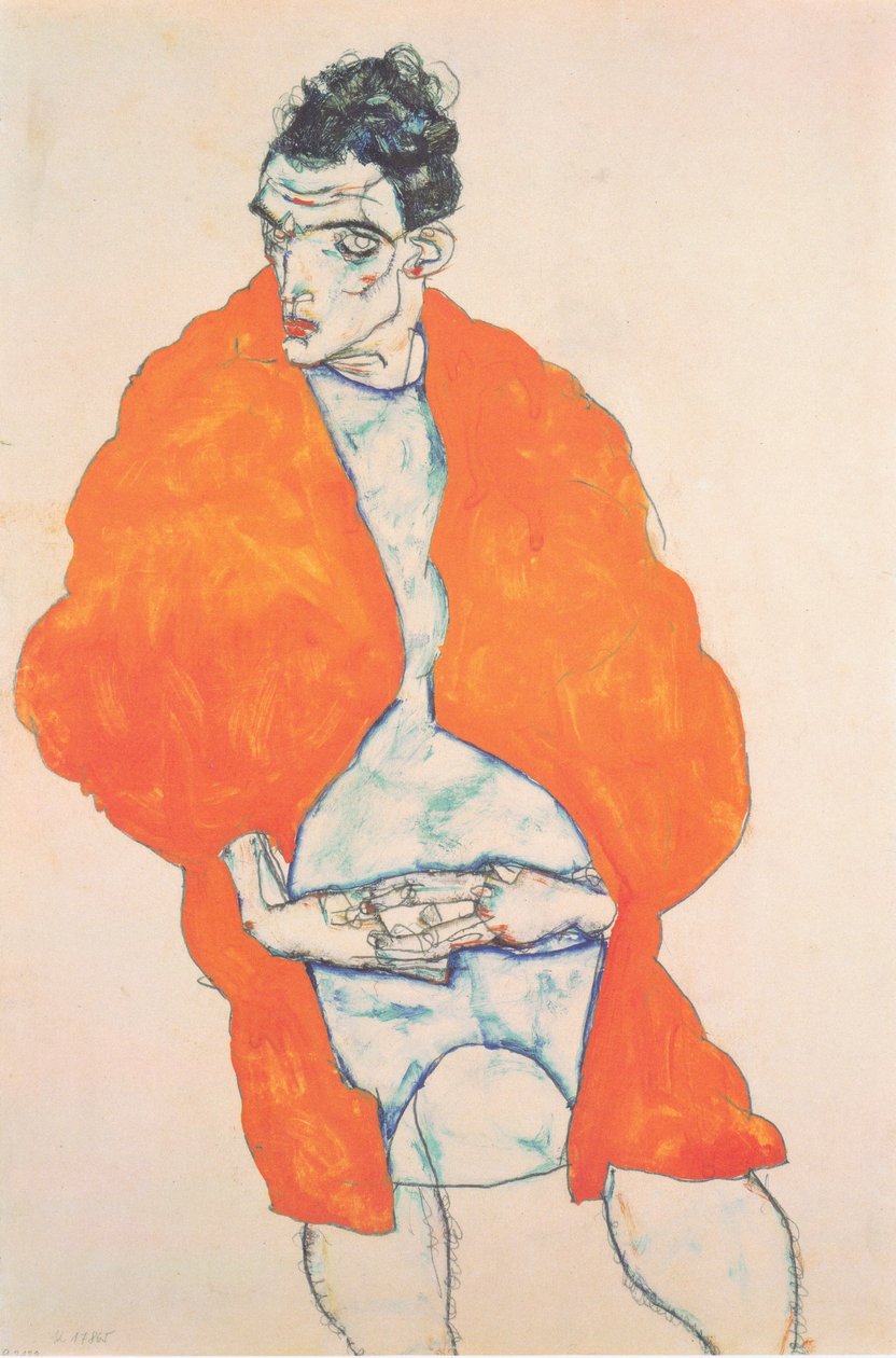 Selvportrett av Egon Schiele