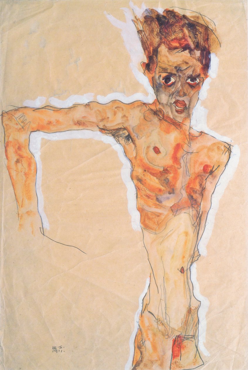 Selvportrett av Egon Schiele