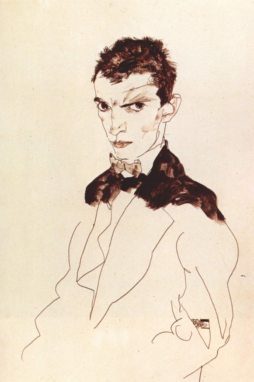 Selvportrett av Egon Schiele