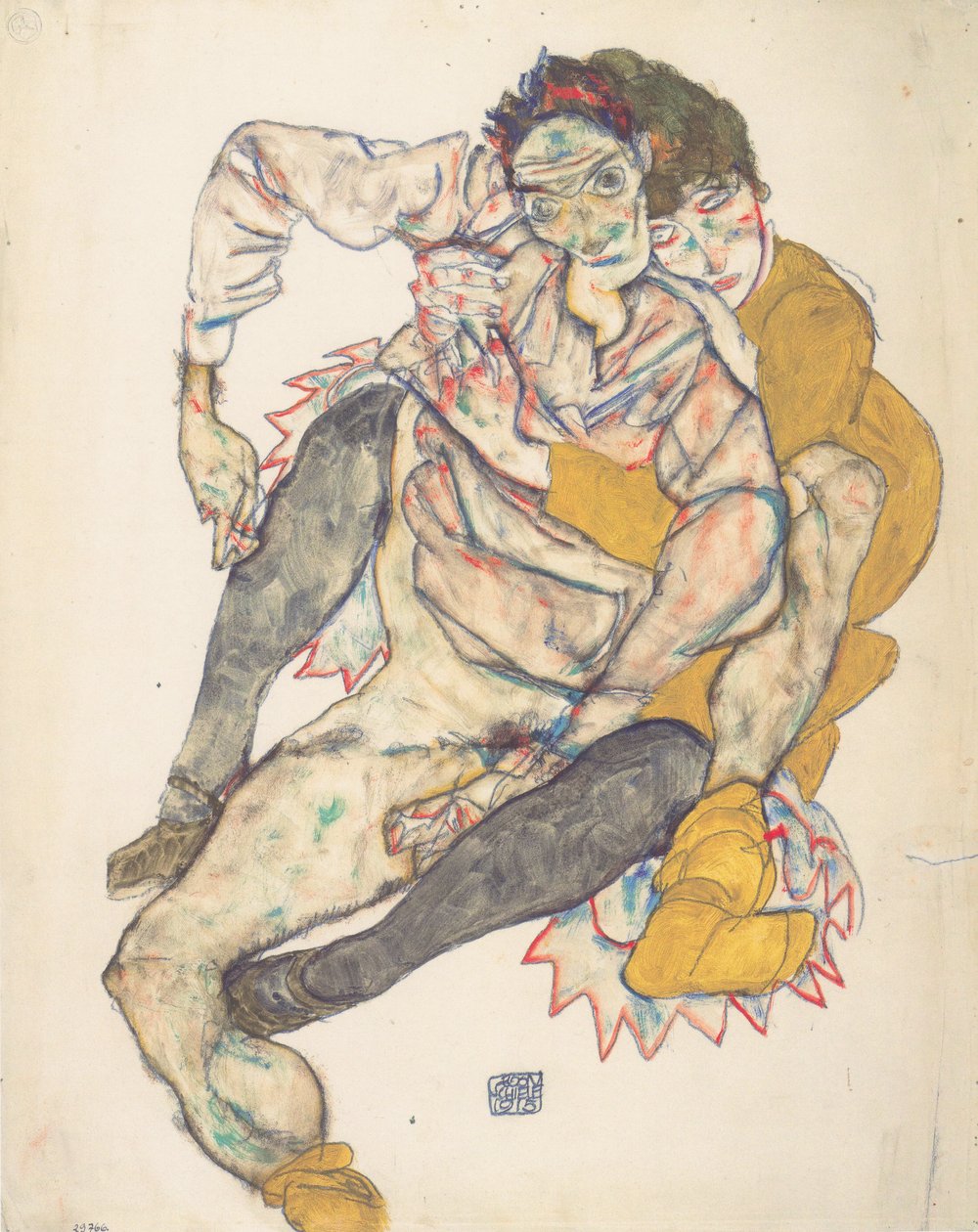 Sittende par av Egon Schiele
