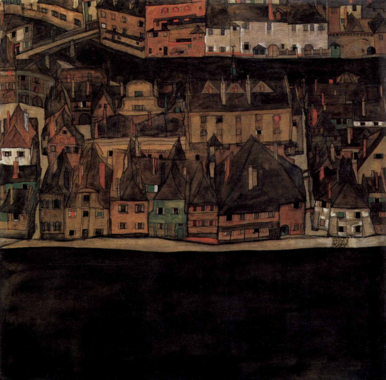 Småby av Egon Schiele