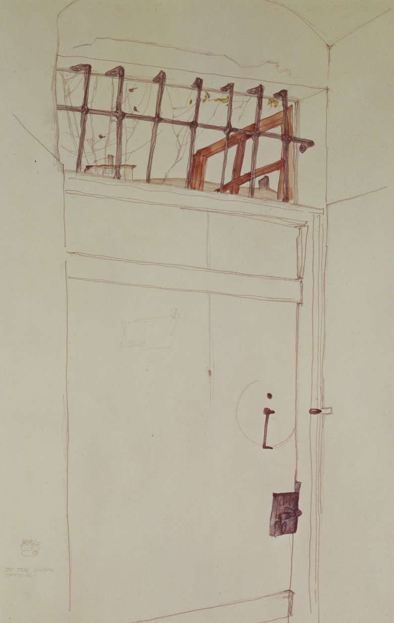 Døren til det åpne, 1912 av Egon Schiele