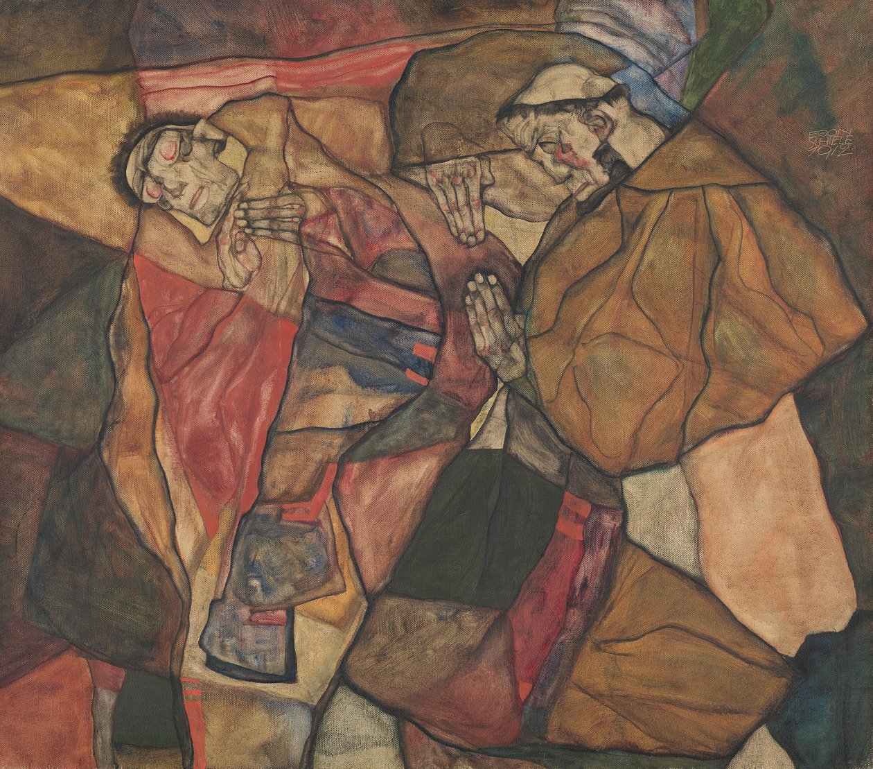 Dødskamp av Egon Schiele