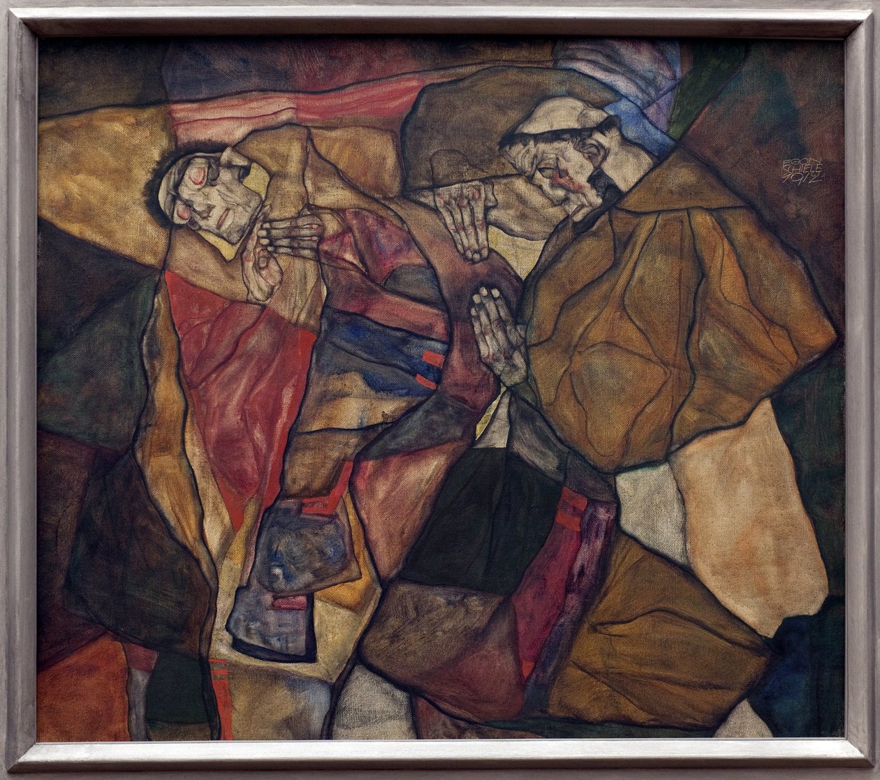 Smerte. Maleri av Egon Schiele (1890-1918), Olje på lerret 1912. Østerriksk kunst, 1900-tallet. Neue Pinakothek, München (Tyskland). av Egon Schiele