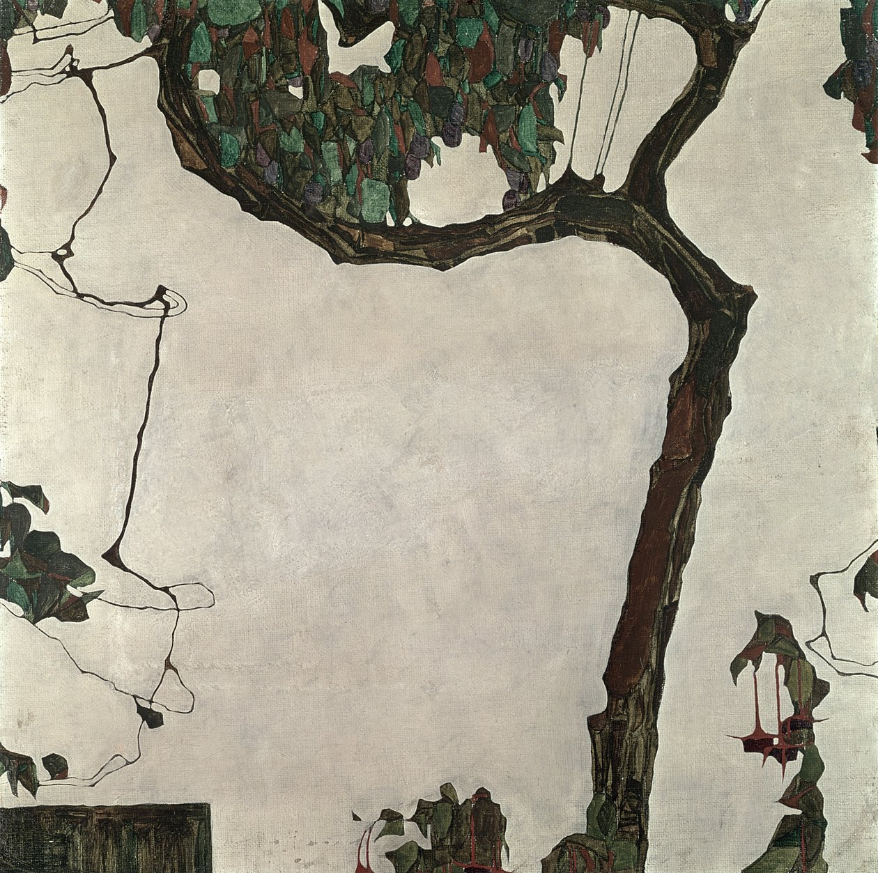 Høsttre, 1909 av Egon Schiele