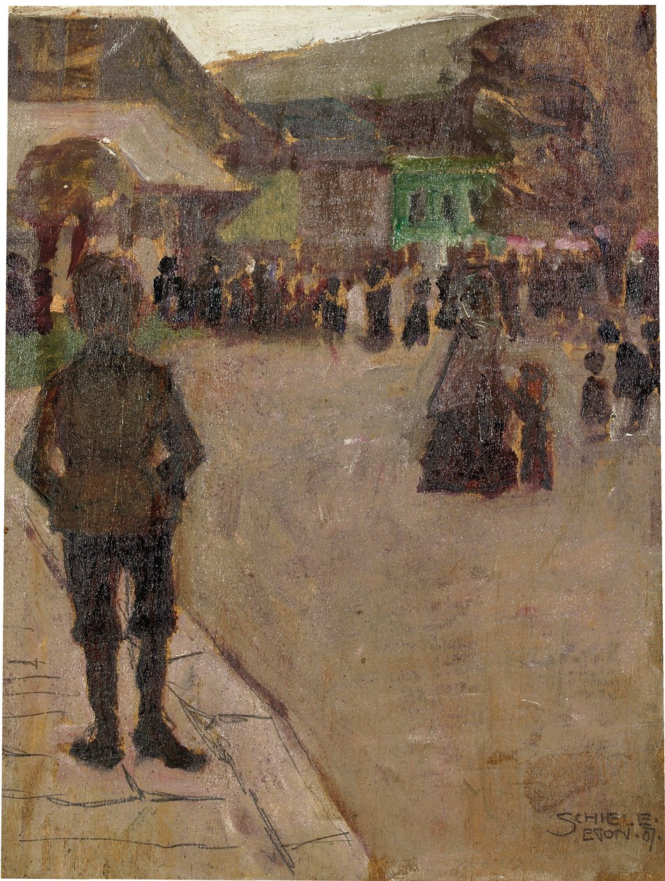 Før Leopolditag i Klosterneuburg, 1907 av Egon Schiele