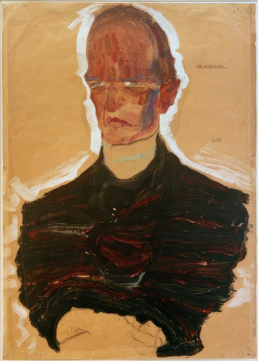 Portrett av Dr. Oskar Reichel av Egon Schiele