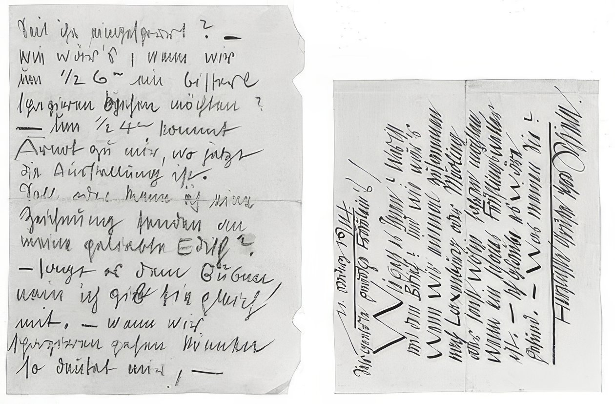 Brev fra Egon Schiele til søstrene Edith og Adele Harms datert 11. mars 1914 av Egon Schiele