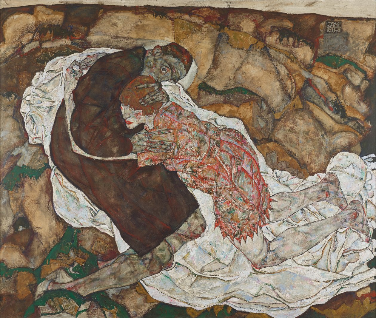 Døden og jomfruen av Egon Schiele