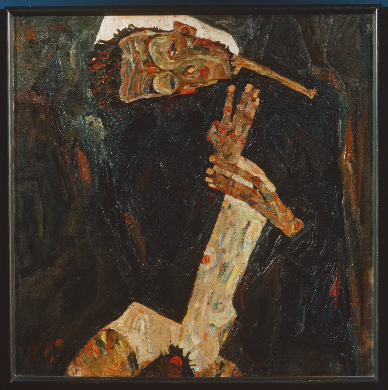 Poeten (olje på lerret) av Egon Schiele