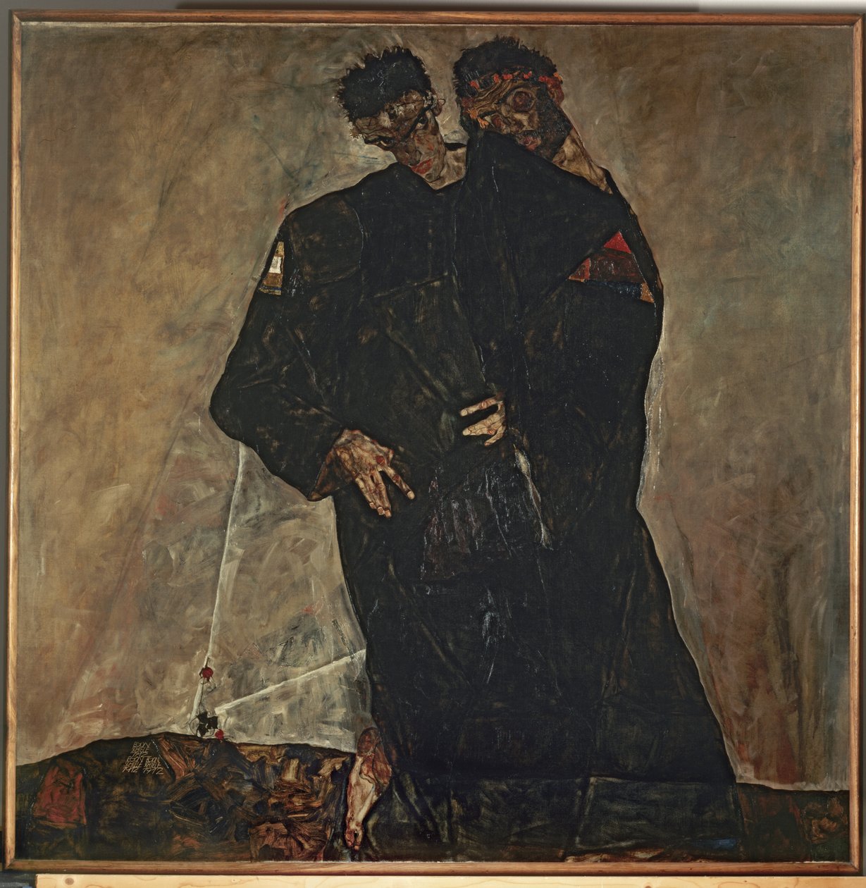 Eremittene (olje på lerret) av Egon Schiele