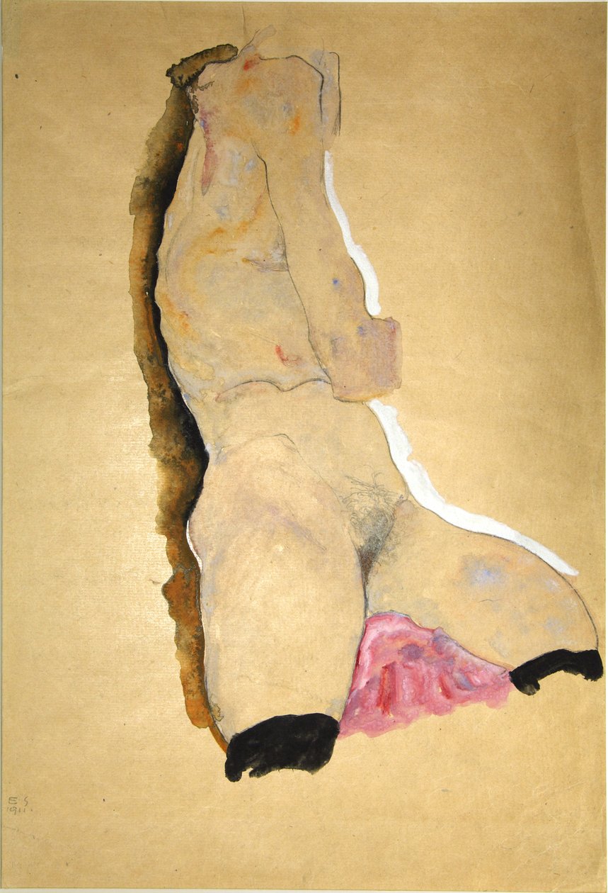 Kvinnelig overkropp, 1911. av Egon Schiele