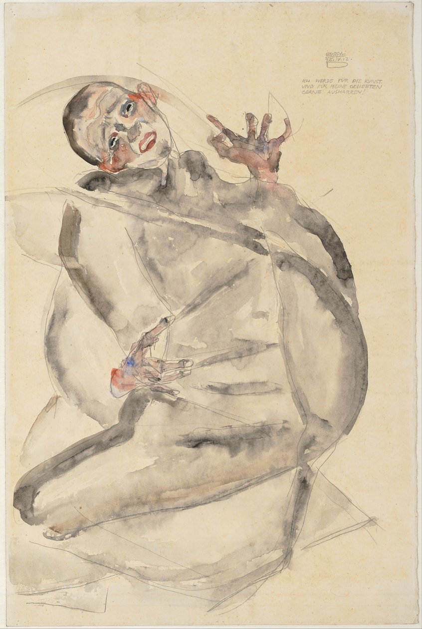 Jeg vil gjerne tåle for kunst og mine kjære, 1912 av Egon Schiele