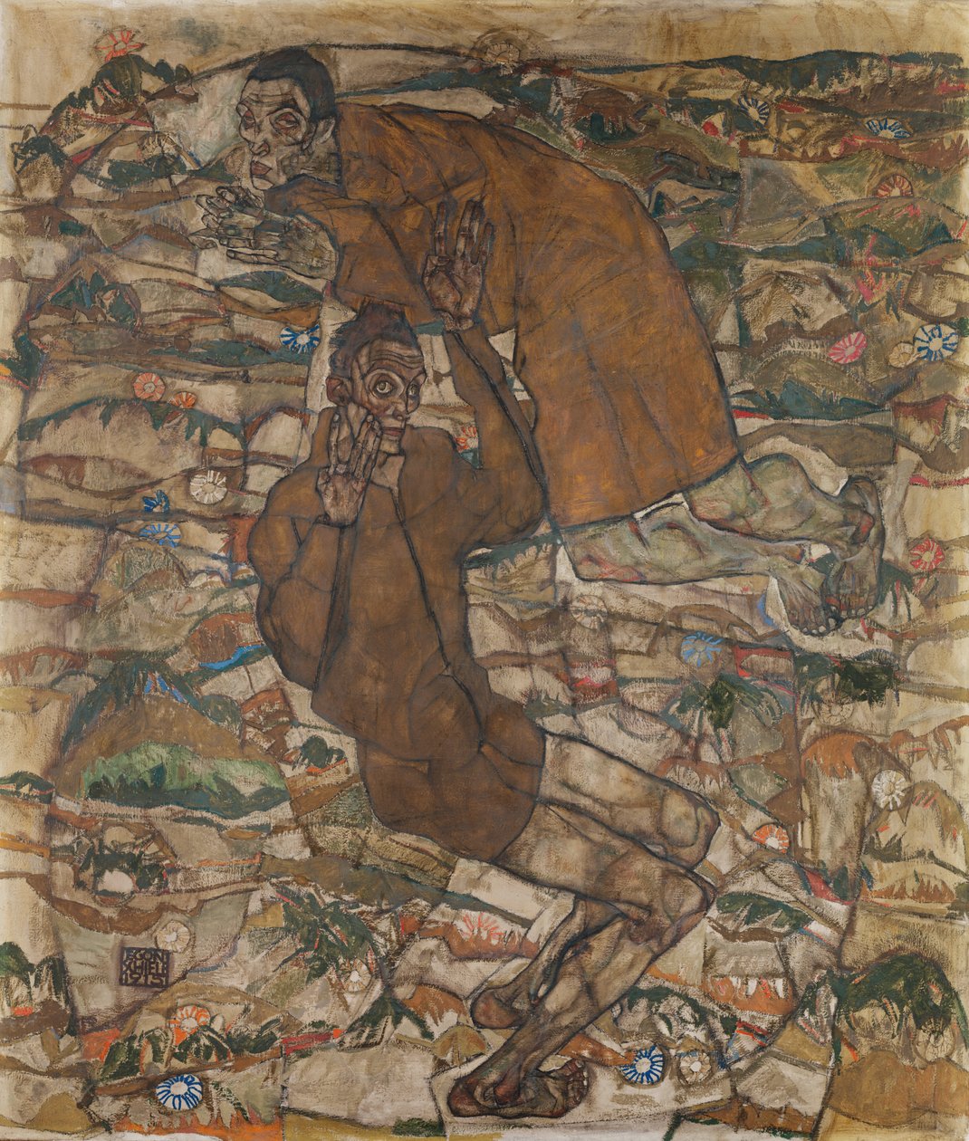 Levitasjon (The Blind II) av Egon Schiele