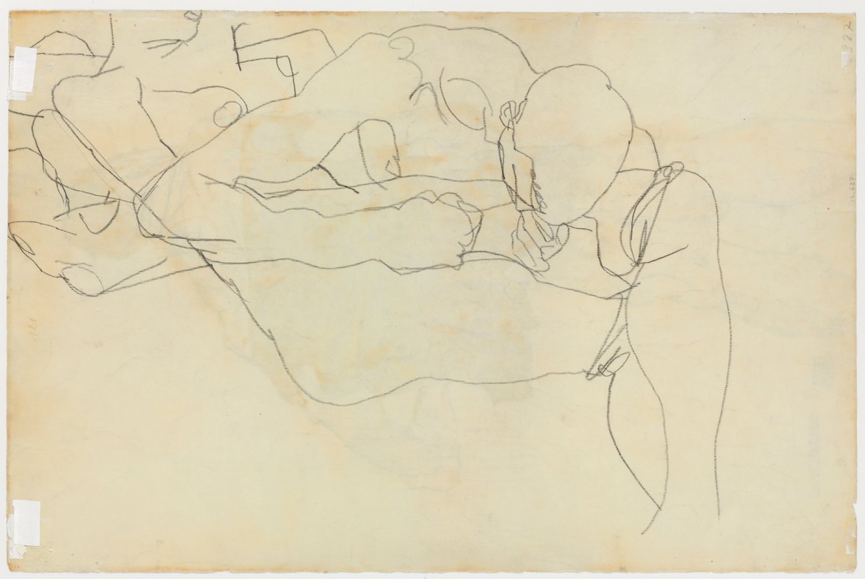 Lovers, 1913 av Egon Schiele