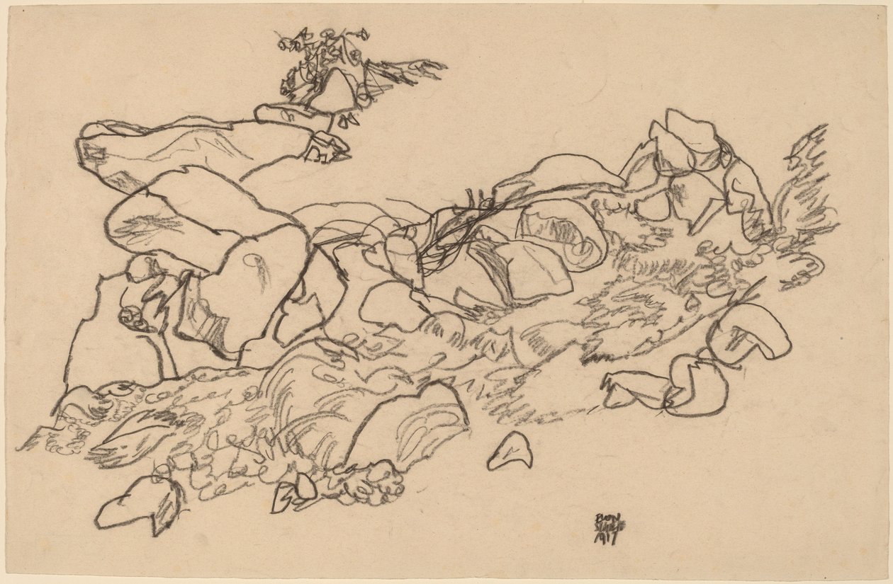 Fjellbekk av Egon Schiele