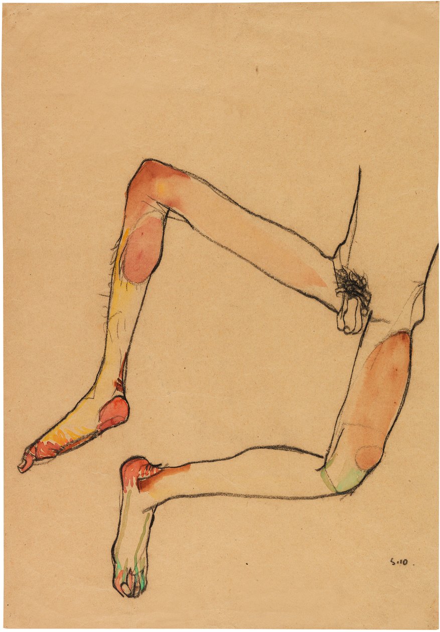 Naken mannlig mage, 1910. av Egon Schiele