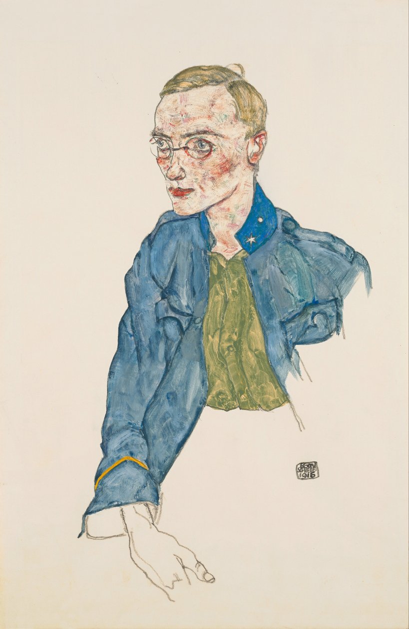 Ettårig frivillig underkorporal, 1916 av Egon Schiele