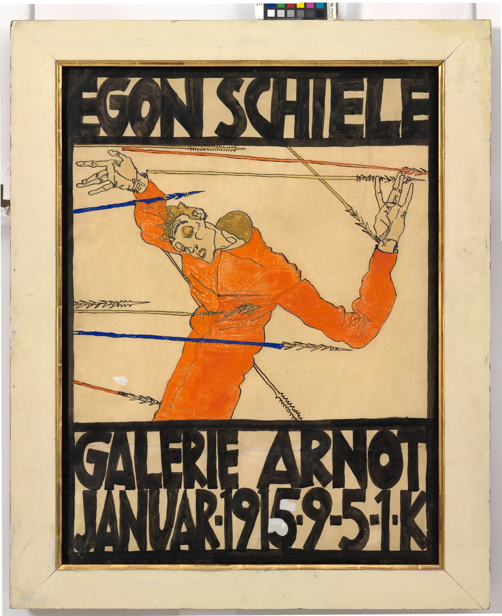 Plakat der Egon Schiele-Ausstellung in der Galerie Arnot av Egon Schiele