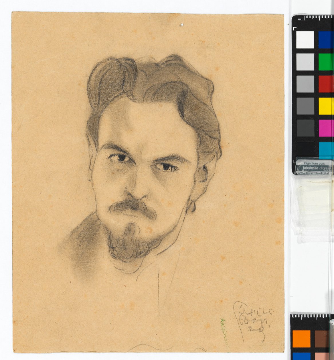 Portrettstudie av Anton Peschka av Egon Schiele
