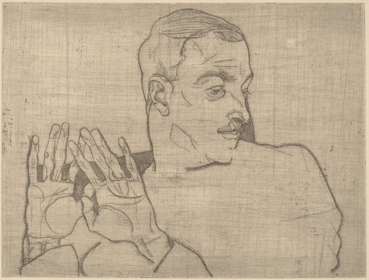 Portrett av Arthur Roessler av Egon Schiele