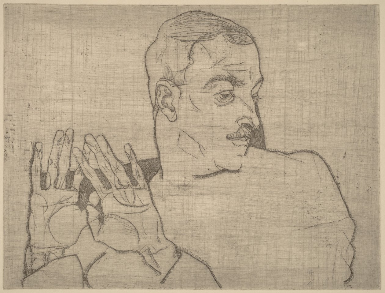 Portrett av Arthur Roessler av Egon Schiele