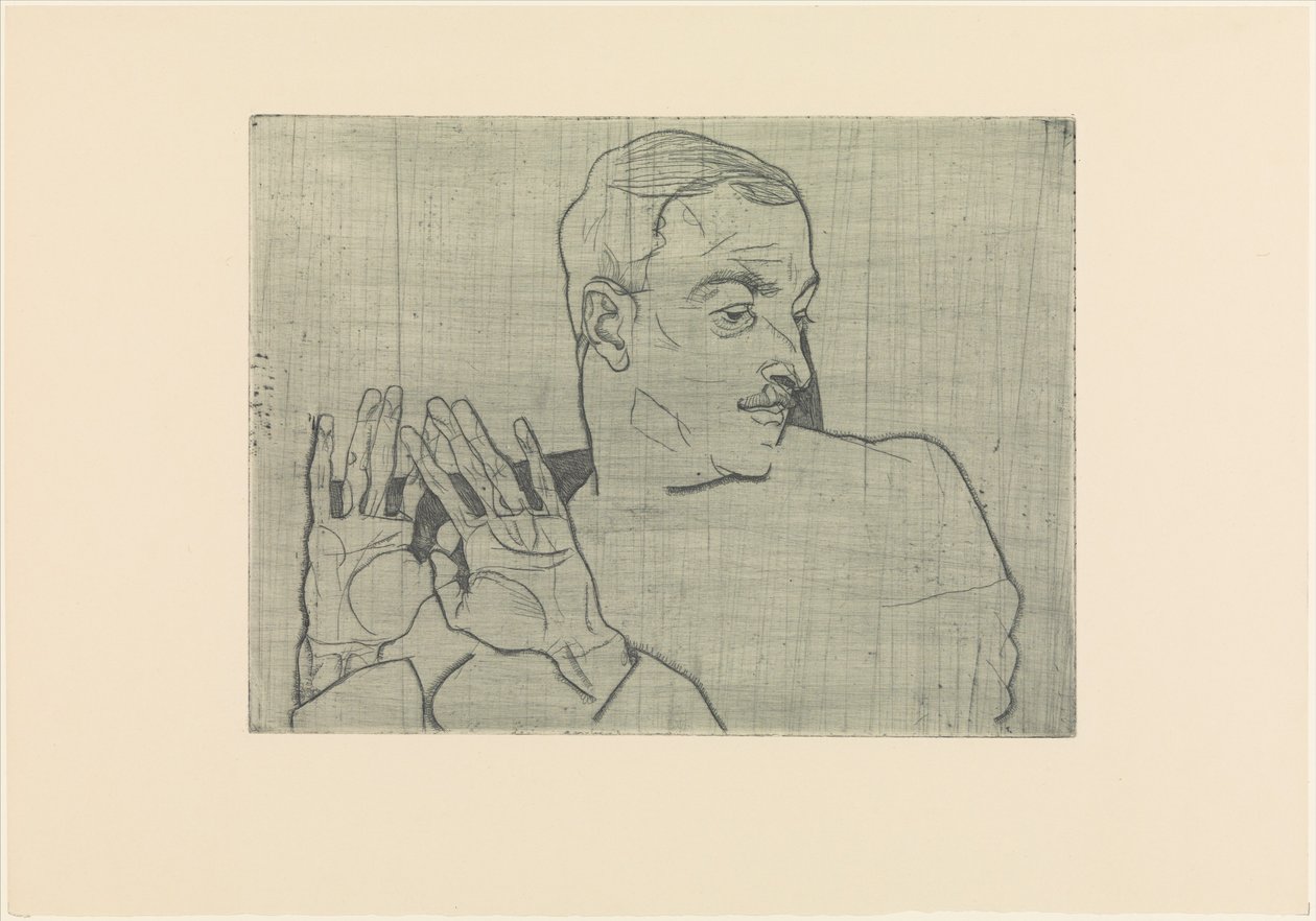 Portrett av Arthur Roessler av Egon Schiele