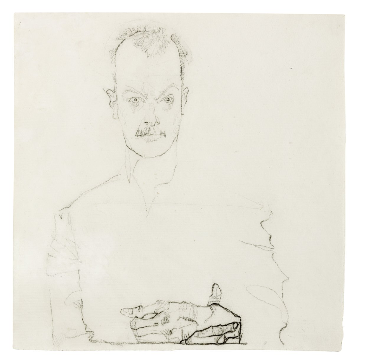 Portrett av Arthur Roessler, 1910 av Egon Schiele