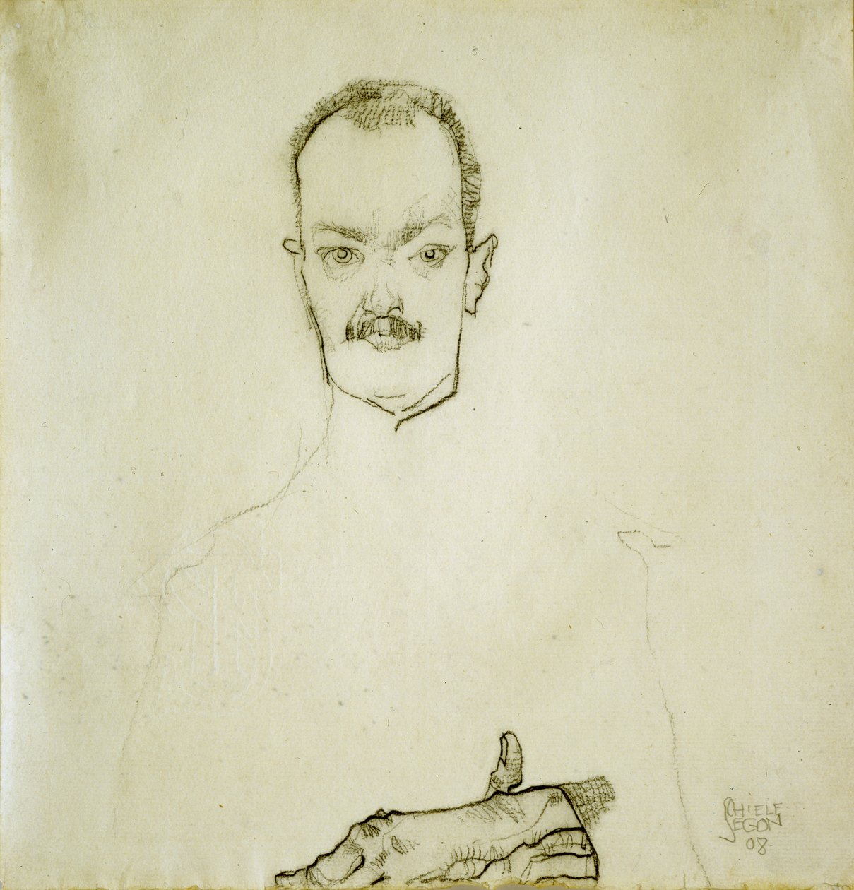 Portrett av Arthur Roessler, 1910 av Egon Schiele