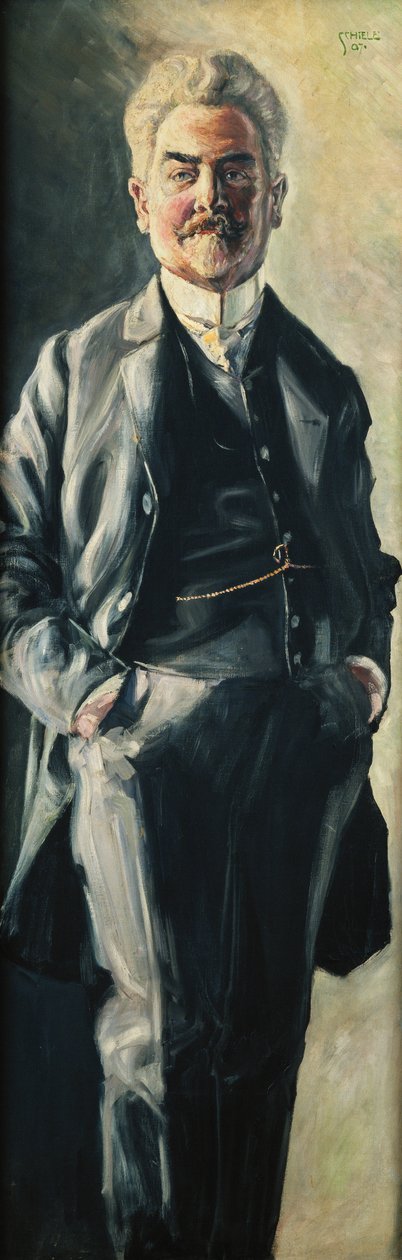 Portrett av Leopold Czihaczek, 1907 av Egon Schiele