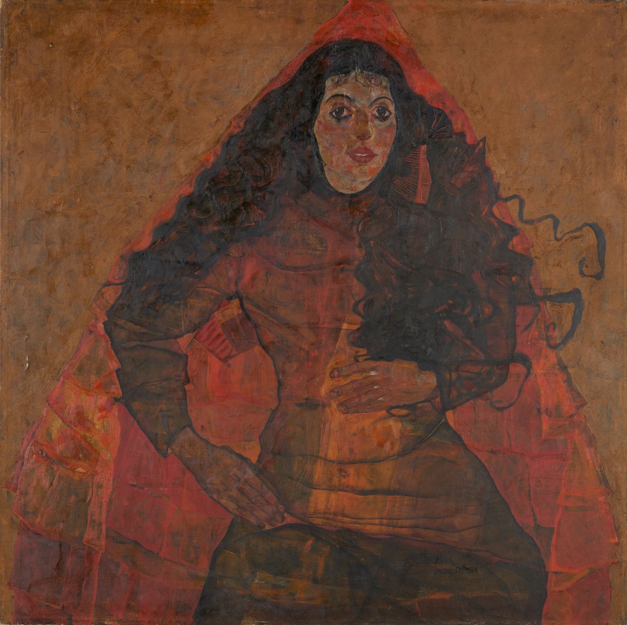 Portrett av Trude Engel, ca. 1913. av Egon Schiele
