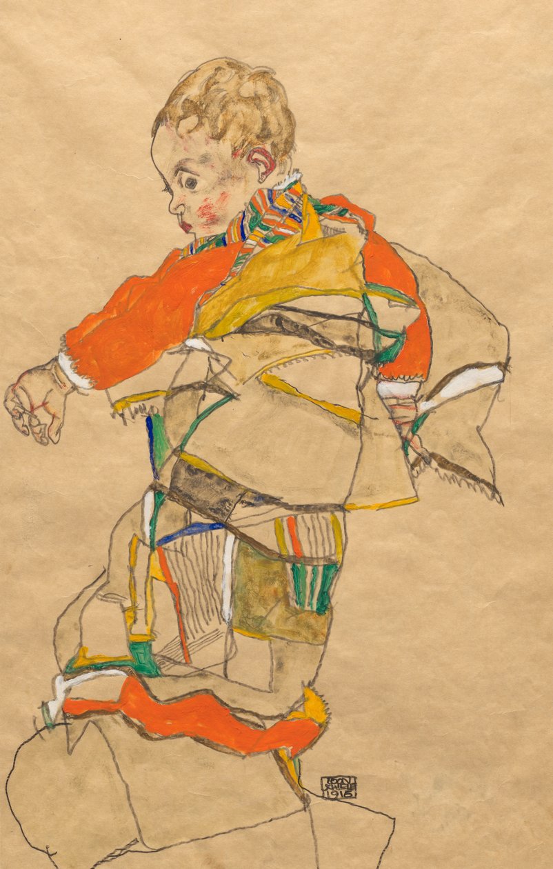 Portrett av et barn (Anton Peschka, Jr.) av Egon Schiele