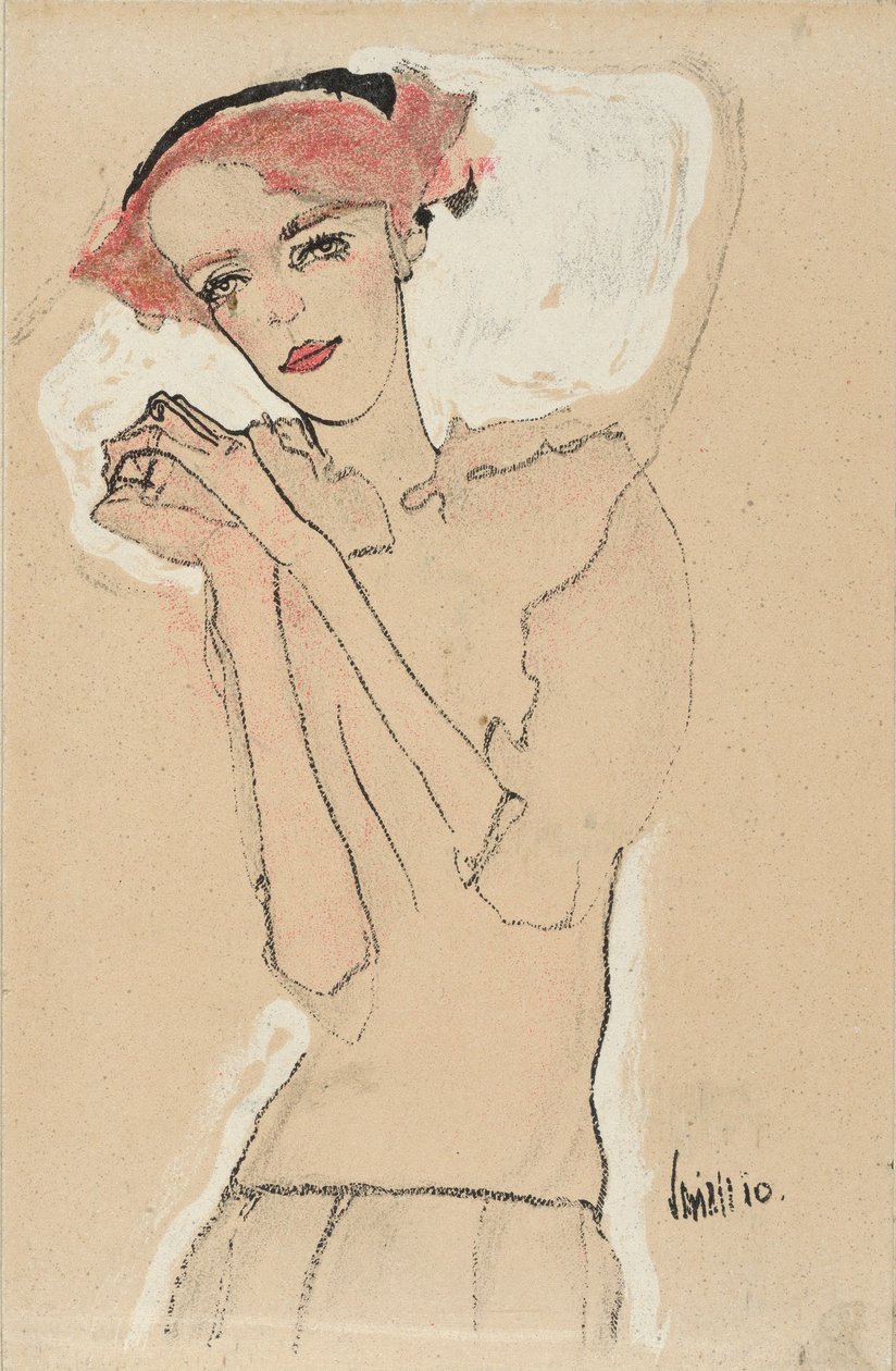Portrett av en kvinne, 1910. av Egon Schiele