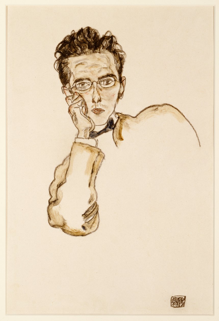 Portrett av kunsthandleren, Paul Wengraf, 1917 av Egon Schiele