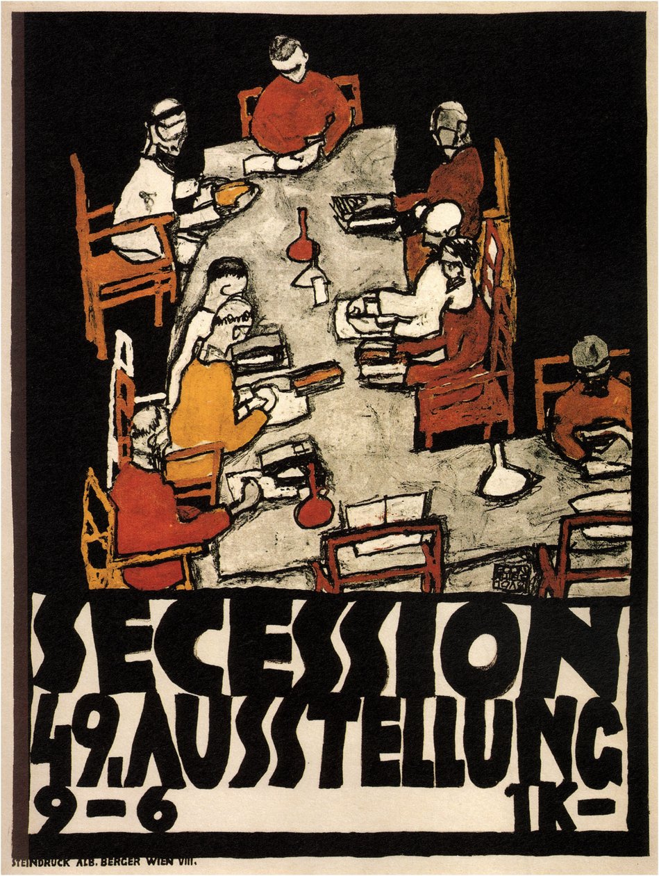 Plakat for Vienna Secession 49th Exhibition, 1918 av Egon Schiele