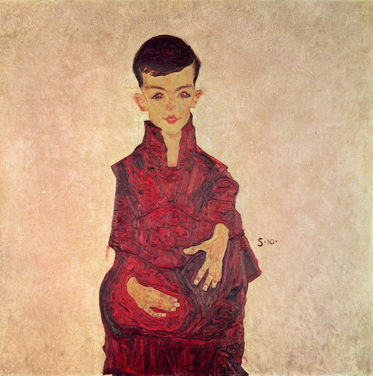 Rainerbub (Portrett av Herbert Rainer i en alder av rundt 6 år) 1910 av Egon Schiele