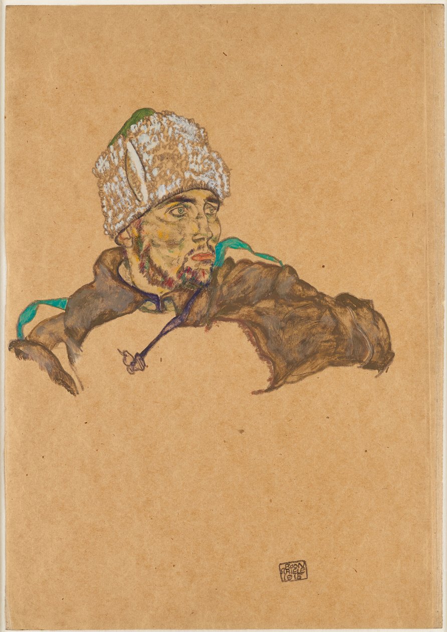 Russisk krigsfange, 1915. av Egon Schiele