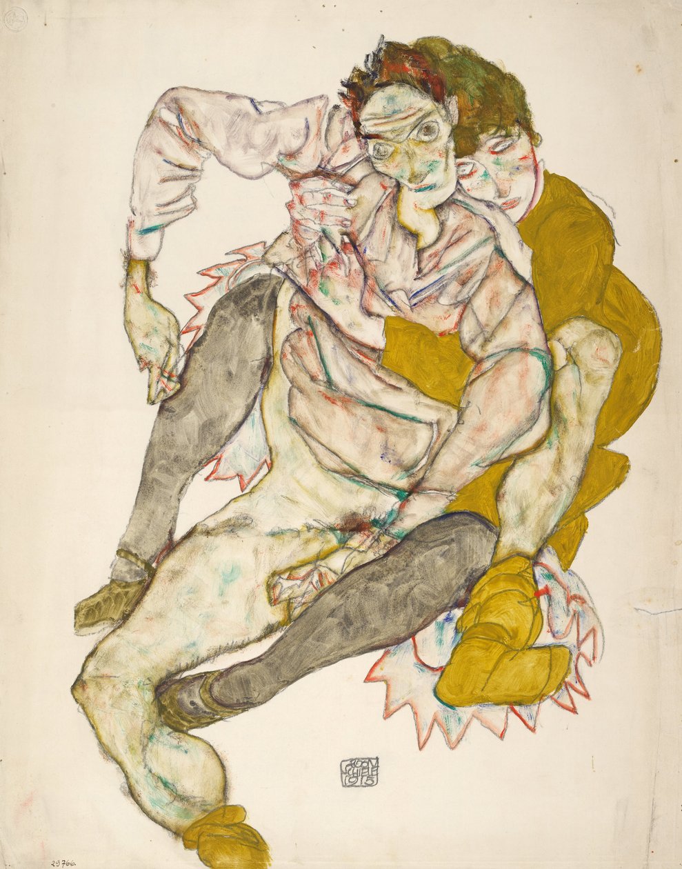 Sittende par av Egon Schiele