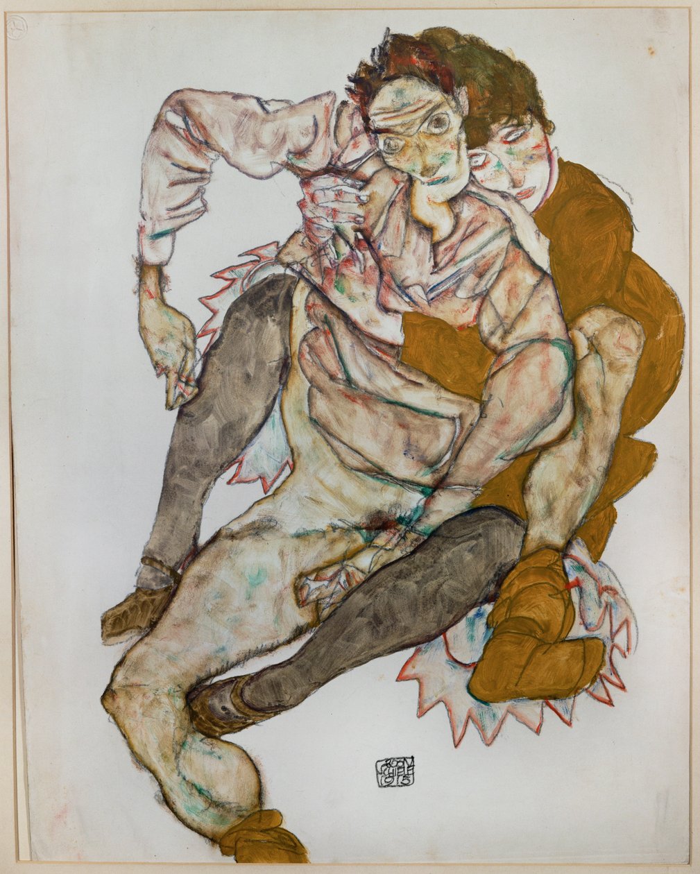 Sittende par av Egon Schiele