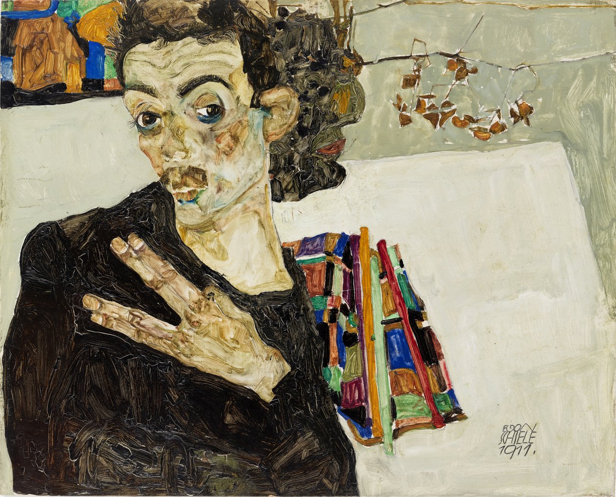 Selvportrett av Egon Schiele