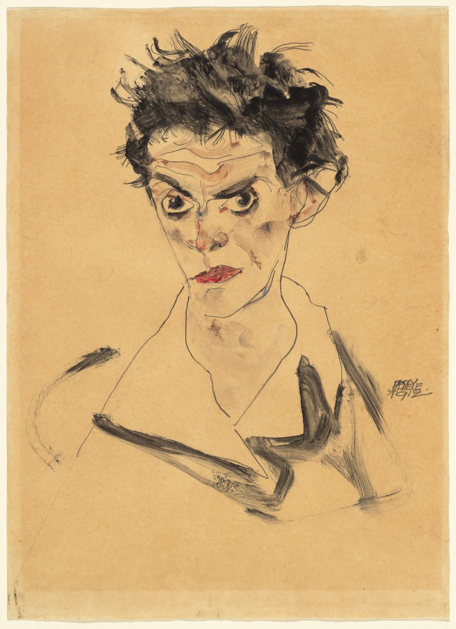 Selvportrett av Egon Schiele