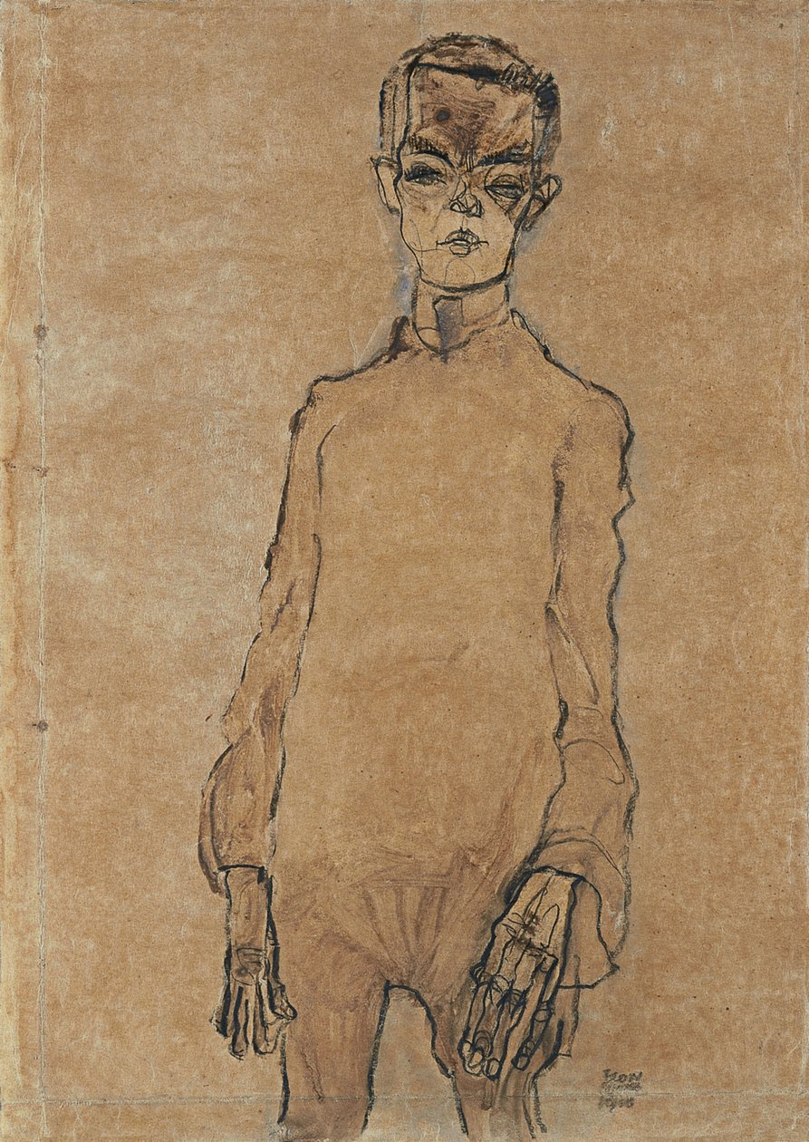 Selvportrett, 1910 av Egon Schiele
