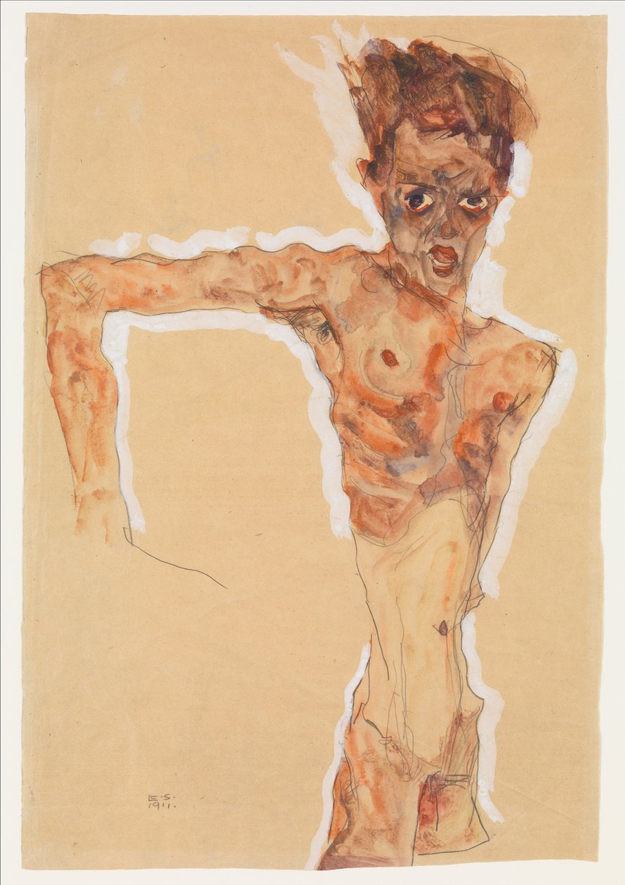 Selvportrett, 1911 av Egon Schiele