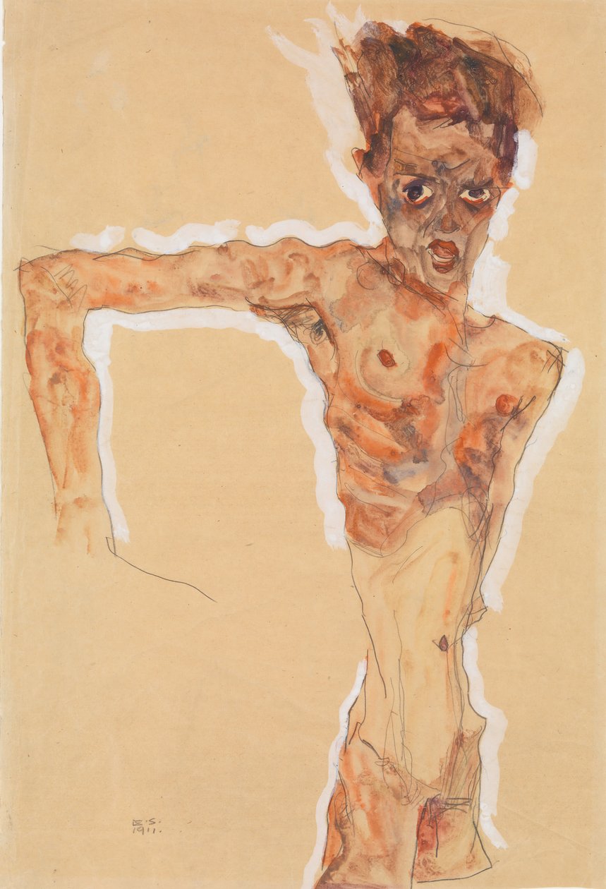 Selvportrett, 1911. av Egon Schiele