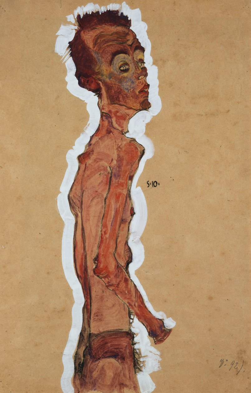 Selvportrett, 1910 av Egon Schiele